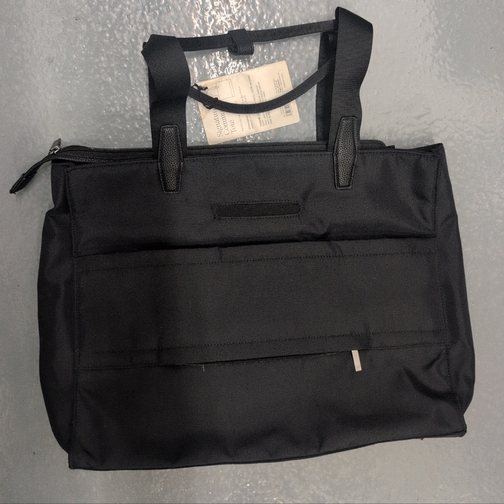 Black Men's Open Story Commuter Tote Bag -